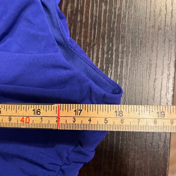 BCX Women’s Ruffled Dress With Studded Shoulders Size Large Blue - Picture 7 of 7